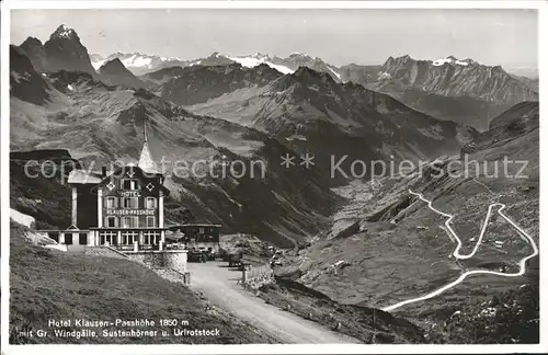 Klausenpass Hotel Klausen Passhoehe Gr. Windgaelle Sustenhoerner Urirotstock Kat. Klausen