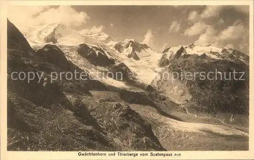 Sustenpass Gwaechtenhorn und Thierberge  Kat. Susten