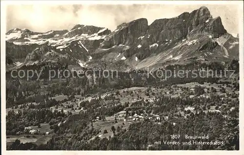 Braunwald GL mit Vorder  und Hintereckstock Kat. Braunwald