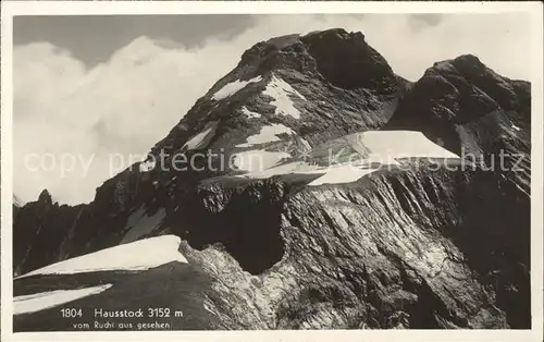 Hausstock Blick vom Ruchi Muttsechhuette Kat. Hausstock