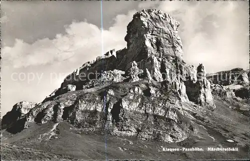 Klausenpass Passhoehe Maerchenstoeckli Kat. Klausen