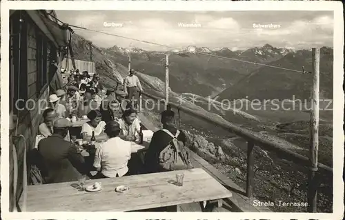 Davos GR Berghaus Strelapass Terrasse Kat. Davos