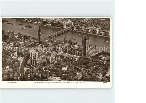 London Fliegeraufnahme Westminster Abbey Houses of Parliament  Kat. City of London