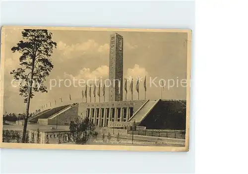 Berlin Eingang des Reichssportfeldes mit Glockenturm Kat. Berlin