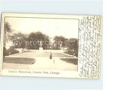 Chicago Illinois Lincoln Monument Lincoln Park Kat. Chicago