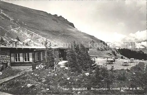 Braunwald GL Berggasthaus Gumen Kat. Braunwald