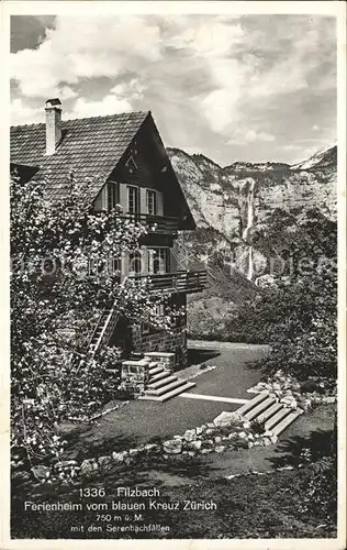 Filzbach Ferienheim vom blauen Kreuz Zuerich Kat. Filzbach