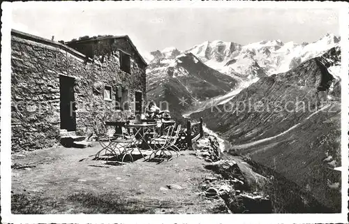 Pontresina Oberer Schafberg Segantinihuette Berninagruppe Kat. Pontresina