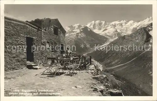 Pontresina Oberer Schafberg Segantinihuette Berninagruppe Kat. Pontresina