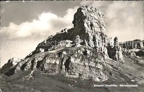 Klausenpass mit Maerchenstoeckli Kat. Klausen