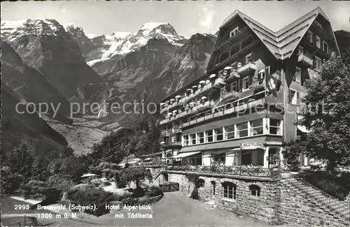 Braunwald GL Hotel Alpenblick mit Toedikette Kat. Braunwald