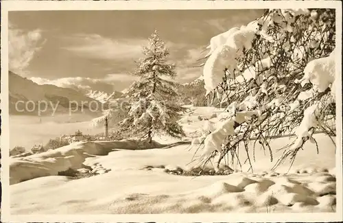 Samedan Winterlandschaft Kat. Samedan