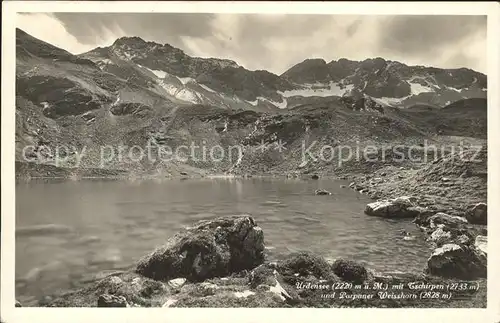 Parpaner Weisshorn mit Urdensee und Tschirpen Kat. Parpaner Weisshorn