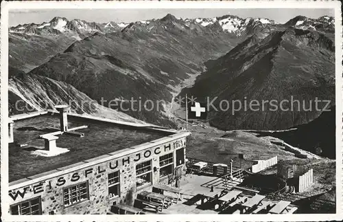 Weissfluhjoch gegen Flueela Weisshorn Schwarzhorn Dischmatal Piz Vadret Kat. Weissfluhjoch