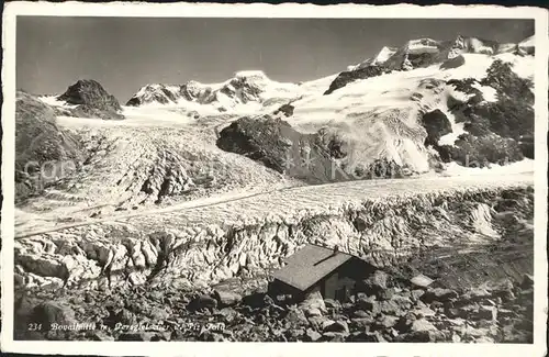 Bovalhuette Persgletscher Piz Palue Kat. Morteratsch