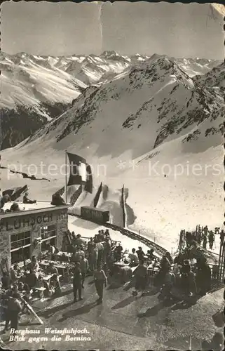 Weissfluhjoch Berghaus Blick gegen die Bernina Kat. Weissfluhjoch