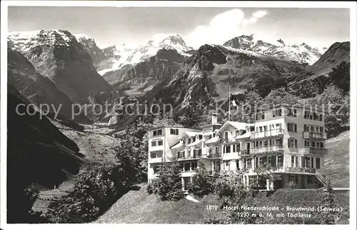 Braunwald GL Hotel Niederschlacht Toedlikette Kat. Braunwald