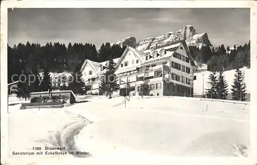 Braunwald GL Sanatorium Eckstoecken  Kat. Braunwald