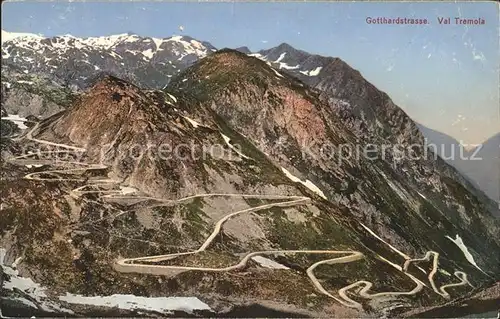 St Gotthard Gotthardstrasse Val Tremola Kat. Gotthard St.