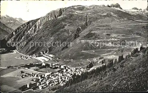 Andermatt mit Oberalpstrasse Kat. Andermatt