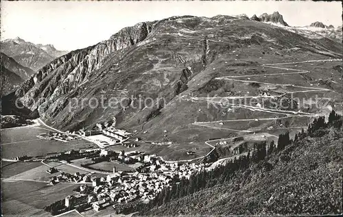 Andermatt mit Oberalpstrasse Kat. Andermatt