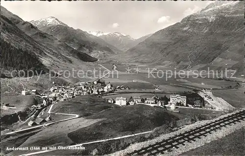 Andermatt mit Oberalpbahn Kat. Andermatt