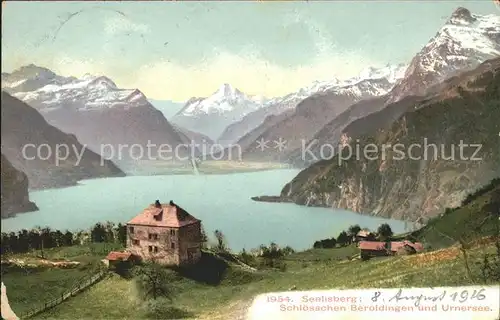 Seelisberg UR Schloesschen Beroldingen mit Urnersee / Seelisberg /Bz. Uri