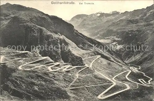 St Gotthard Gotthardstrasse Val Tremola Kat. Gotthard St.