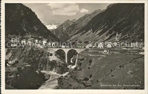 Goeschenen mit dem Dammagletscher Kat. Goeschenen