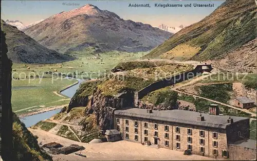 Andermatt Kriegskaserne im Urserental Kat. Andermatt