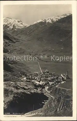 Andermatt Totalansicht Panorama Kat. Andermatt