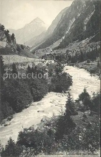 St Gotthard Gotthardroute Landschaft bei Wassen  Kat. Gotthard St.