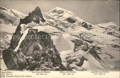 Mont Blanc Les Grands Mulets Dome du Gouter Aiguille du Gouter Kat. Chamonix Mont Blanc