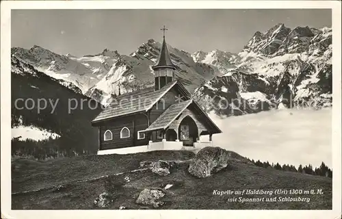 Schattdorf Kapelle auf Haldiberg mit Spannort und Schlossberg Kat. Schattdorf