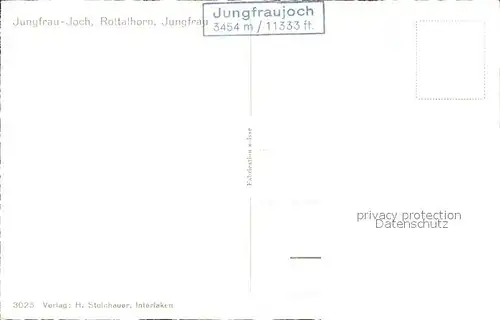 Jungfraujoch mit Rottalhorn und Jungfrau Kat. Jungfrau