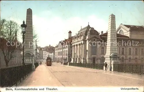 Bern BE Kornhausbruecke und Theater Kat. Bern