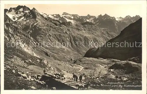 Sustenpass Blick ins Meiental mit Sustlihuettegebiet Kat. Susten