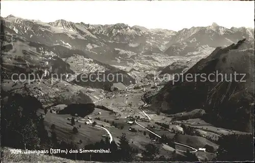 Jaunpass Blick ins Simmental Kat. Jaun