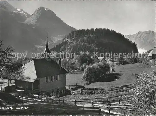 Hasliberg Kirchlein Panorama Kat. Meiringen