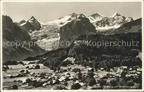 Hasliberg Hohfluh mit Wetterhorngruppe Kat. Hasliberg Hohfluh