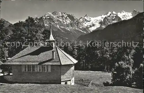 Hasliberg Hohfluh Kapelle Engelhoerner und Wetterhoerner Kat. Hasliberg Hohfluh