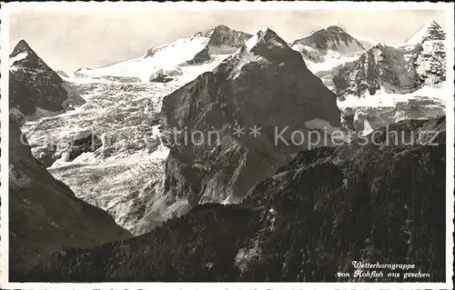 Hasliberg Hohfluh mit Wetterhorngruppe Kat. Hasliberg Hohfluh