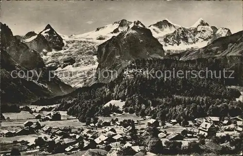 Hasliberg Hohfluh mit Wetterhorngruppe Kat. Hasliberg Hohfluh