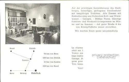 Hasliberg Hohfluh Panorama Skipiste Hotel Alpenruhe Kat. Hasliberg Hohfluh
