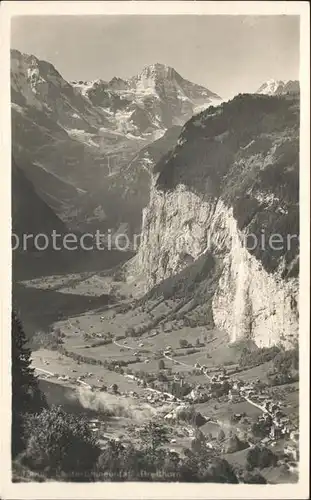 Lauterbrunnental mit Breithorn Kat. Lauterbrunnen