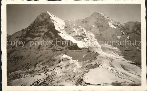 Lauberhorn mit Eiger und Moench Kat. Lauberhorn