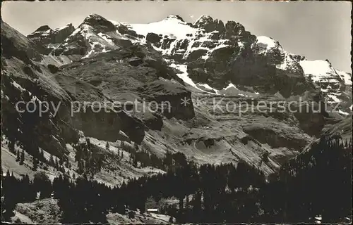 Kiental mit Gorneren Sefinenfurgge Duerrenberg Buettlassen Gspaltenhorn Kat. Kiental