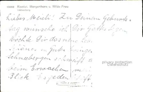 Kiental Morgenhorn und Wilde Frau Steinenberg Kat. Kiental