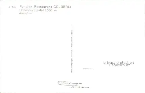 Kiental Gornern Pension Restaurant Golderli mit Aermighorn Kat. Kiental