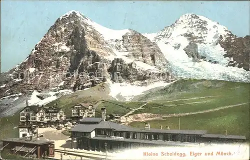 Kleine Scheidegg Wengen Jungfraubahn Hotels Eiger und Moench Kat. Scheidegg Kleine